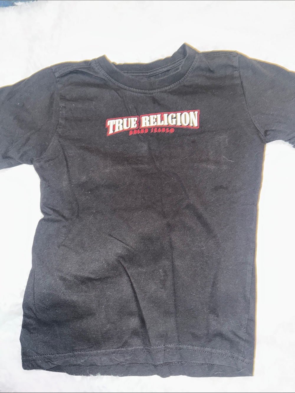 True Religion Kids Black Tee with Red Logo